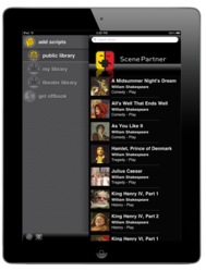 Scene Partner Home Screen for the iPad